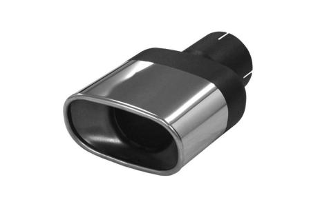 Rounded rectangular stainless steel tailpipe 85/150 mm 76 Rounded rectangular stainless steel tailpipe 85/150 mm 76