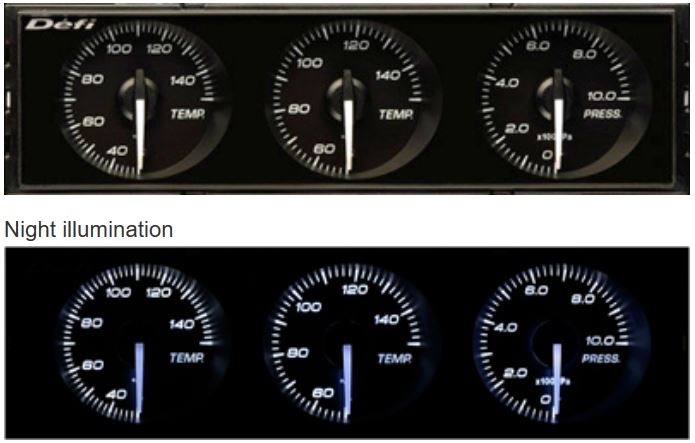 A-Zperformance | DEFI DIN Gauges - White Pointer-White marks - php